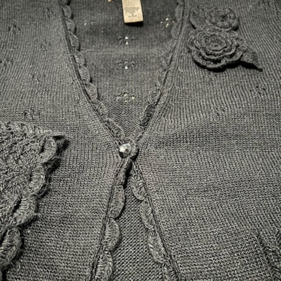 i.e. Scalloped Embellished Cardigan Sweater - Picture 3 of 4